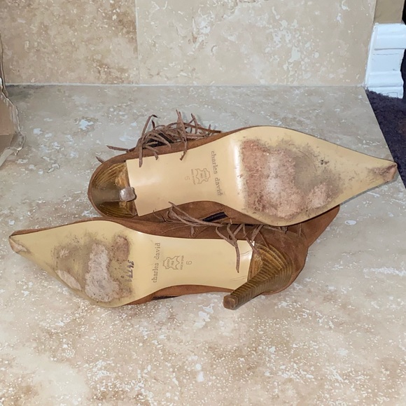 💚 Charles David ankle fringe boots - Picture 5 of 6